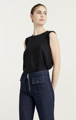 Women Lenore Top Silk Black