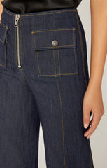 Women Long Azure Pant Indigo