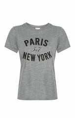 Women Paris New York Tee Heather Grey/Black