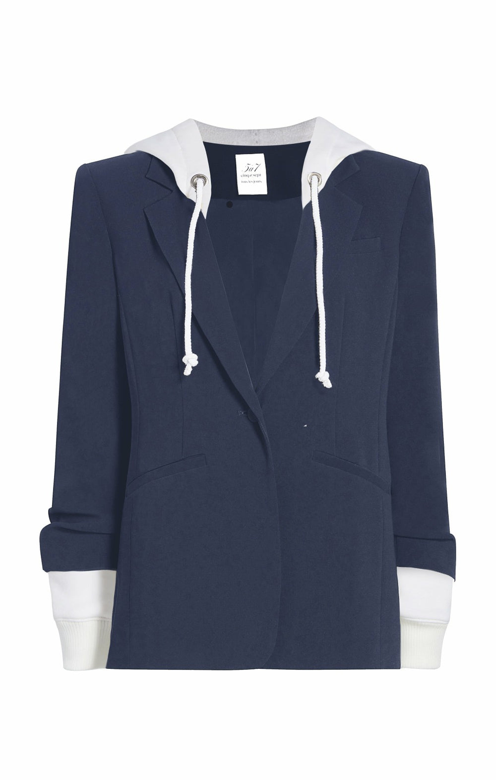 Women Hooded Khloe Blazer Navy/Ivory
