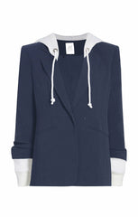 Women Hooded Khloe Blazer Navy/Ivory
