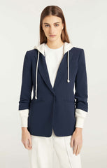 Women Hooded Khloe Blazer Navy/Ivory