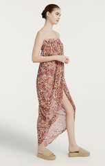 Women Woodblock Zebra Libbie Coverup Sequoia/Ivory