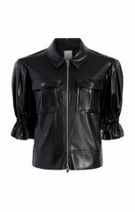 Women Lite Vegan Leather Holly Jacket Black