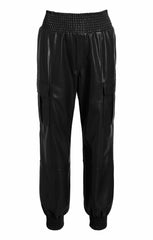 Women Lite Vegan Leather Jenning Pants Black
