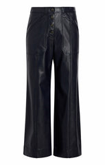 Women Vegan Leather Benji Pant Navy