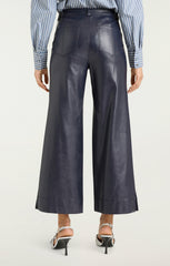 Women Vegan Leather Benji Pant Navy