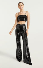 Women Sequin Nikki Top Black