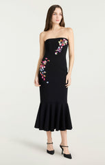 Women Paillette Vines Juniper Dress Black/Multi