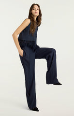 Women Cropped Feather Tee Navy