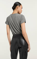 Women Bonjour Y'all Tee Heather Grey/Black