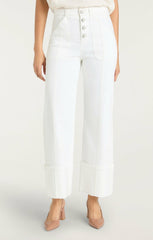 Women Cuffed Benji Pant White
