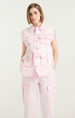 Women Sleeveless Vera Jacket Flamingo