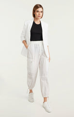 Women Tumbled Woven Khloe Blazer White