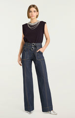 Women Layered Necklace Bella Tee Black