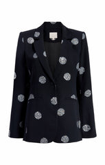 Women Crystal Dot Karlie Blazer Black/Silver