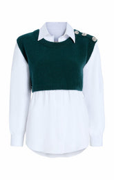 Women Alden Pullover Green Onyx/White