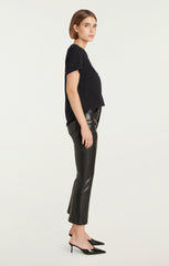Women Grommet Amour Tee Black