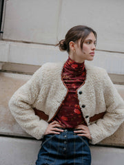 Women Naia Jacket Ivory/Mahogany