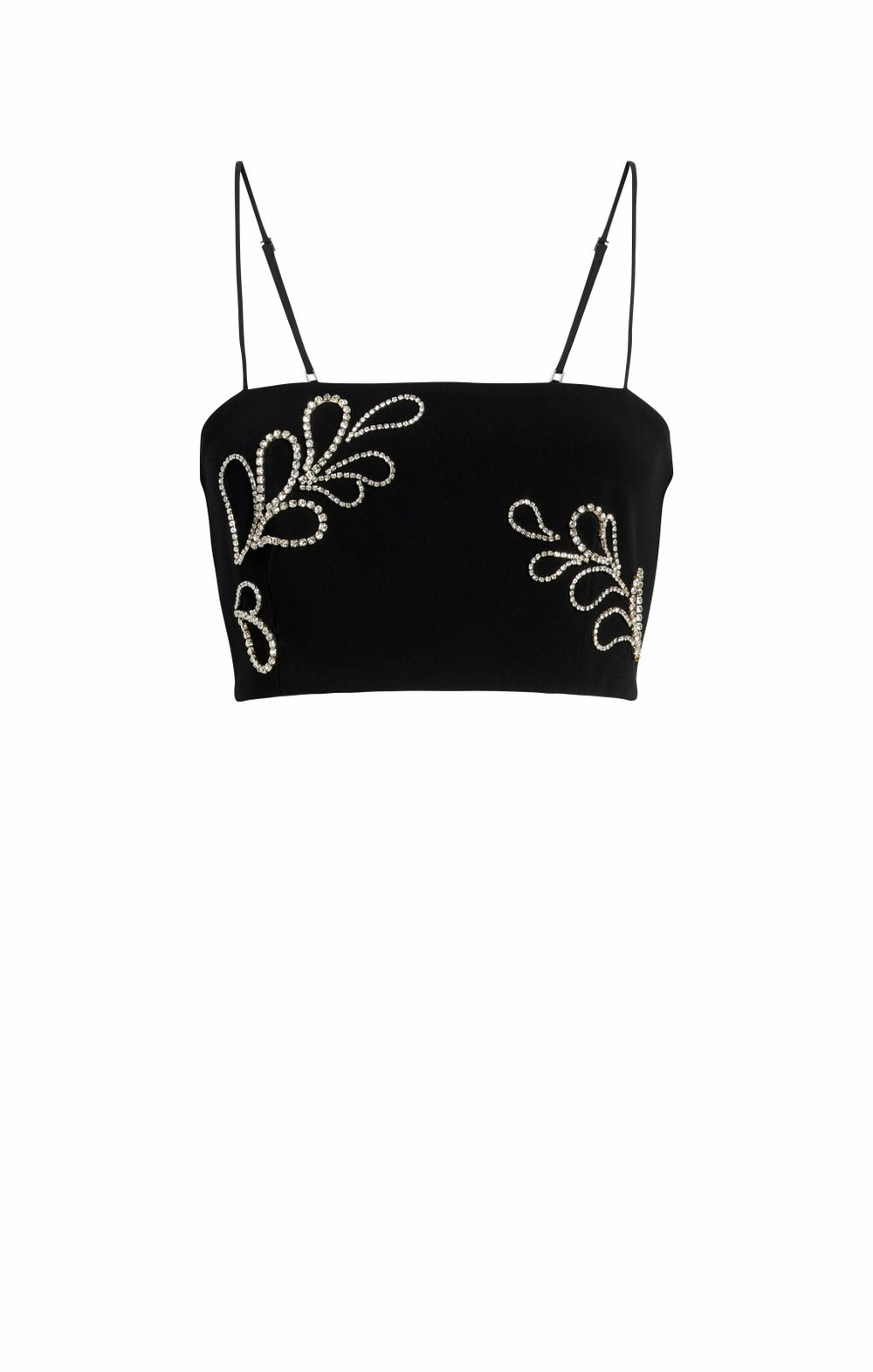 Women Rhinestone Paisley Nikki Top Black
