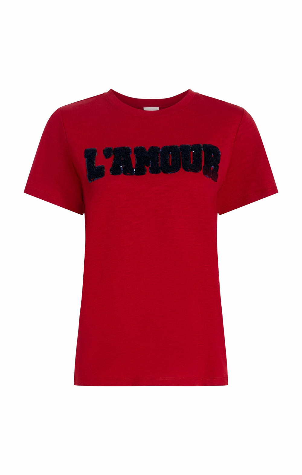 Women Toweled L'amour Shrunken Tee Rosewood/Navy