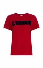 Women Toweled L'amour Shrunken Tee Rosewood/Navy