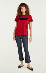 Women Toweled L'amour Shrunken Tee Rosewood/Navy