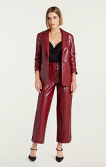 Women Vegan Leather Kylie Blazer Rhubarb