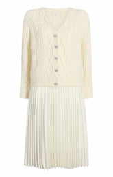 Women Amandine Cardigan Dress Ivory