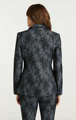 Women Bonded Lace Sallie Blazer Light Indigo/Black