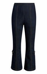 Women Crystal Bow Ayleen Pant Indigo