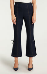 Women Crystal Bow Ayleen Pant Indigo