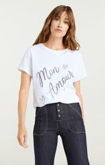 Women Heatset Mon Amour Tee White/Black