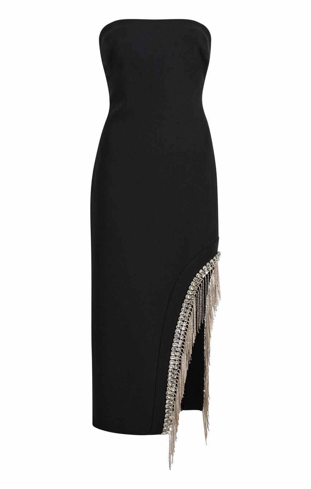 Women Rhinestone Fringe Sammy Dress Black