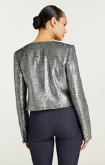Women Sequin Randi Jacket Silver