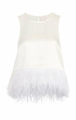 Women Smooth Satin Charisse Top Ivory