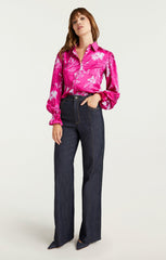 Women Warm Carnation Long Sleeve Fiona Top Plum Radish Multi