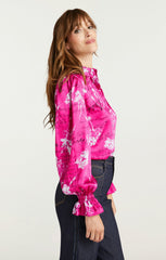 Women Warm Carnation Long Sleeve Fiona Top Plum Radish Multi