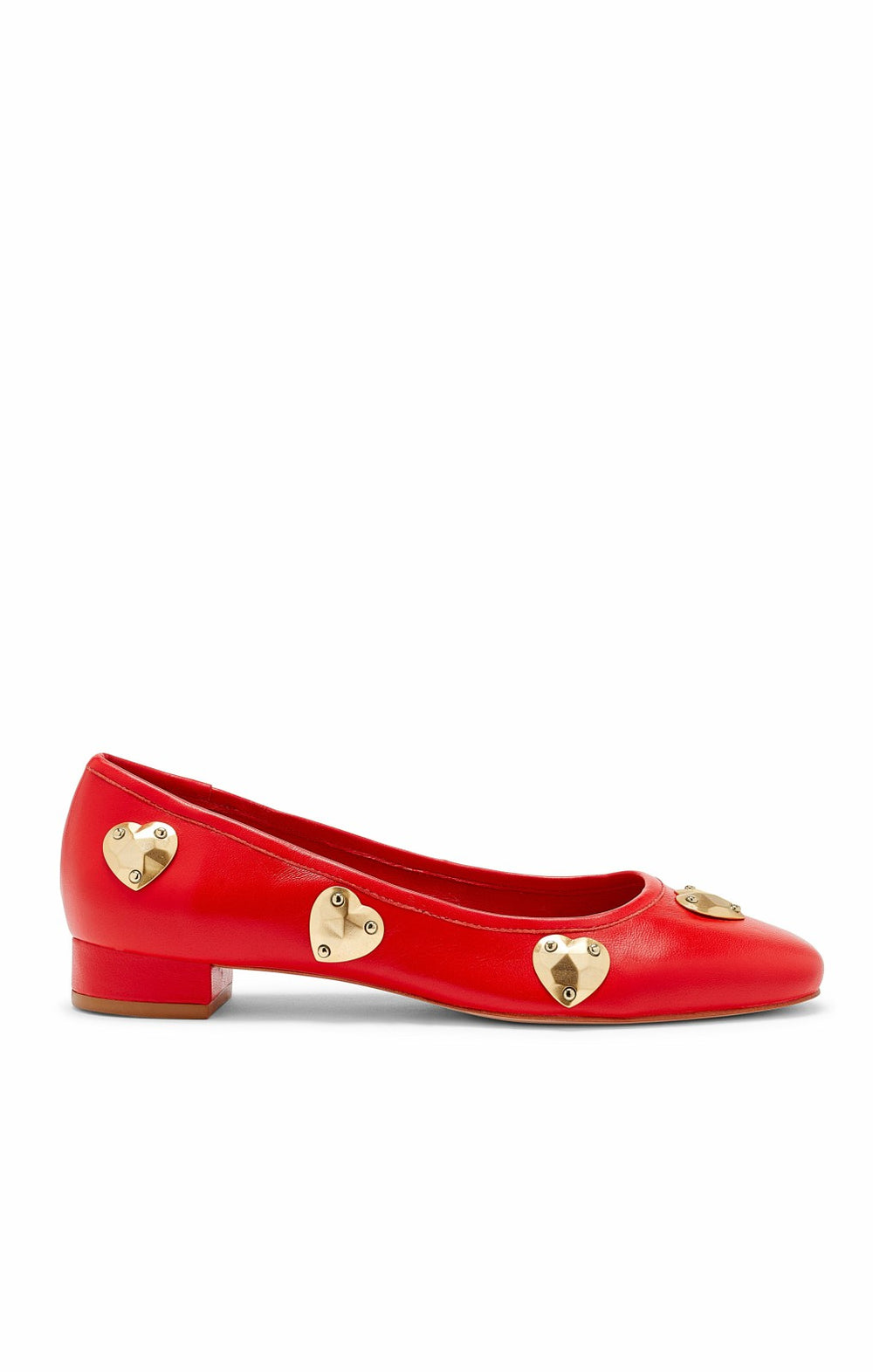 Women Marin Block Heel Ballet Pump Cardinal/Gold