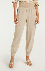 Women Crepe Giles Pant Khaki