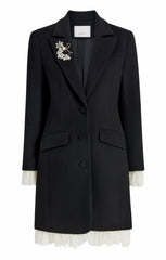 Women Roxie Coat Black/Ivory