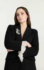 Women Roxie Coat Black/Ivory
