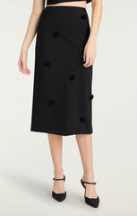 Women Sequin Dot Abbie Skirt Black/Black