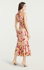 Women Tossed Floral Olivia Dress Mauve Orchid Multi