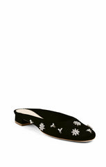 Women Callie Satin Mule Black/Clear