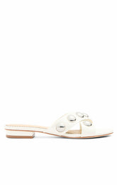 Women Grace Studded Sandal Ivory