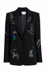Women Jungle Heatset Karlie Blazer Black Multi