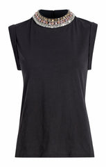 Women Deco Border Bella Tee Black/Multi
