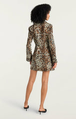 Women Leopard Denim Mckenna Dress Black/Sahara