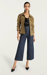 Women Ditsy Love Scrunched Canyon Jacket Dark Olive/Multi